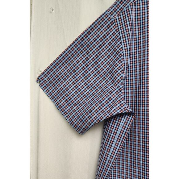 Daniel Cremieux Signature Label Plaid Cotton Short Sleeve Shirt XL Blue/Red - Picture 5 of 9